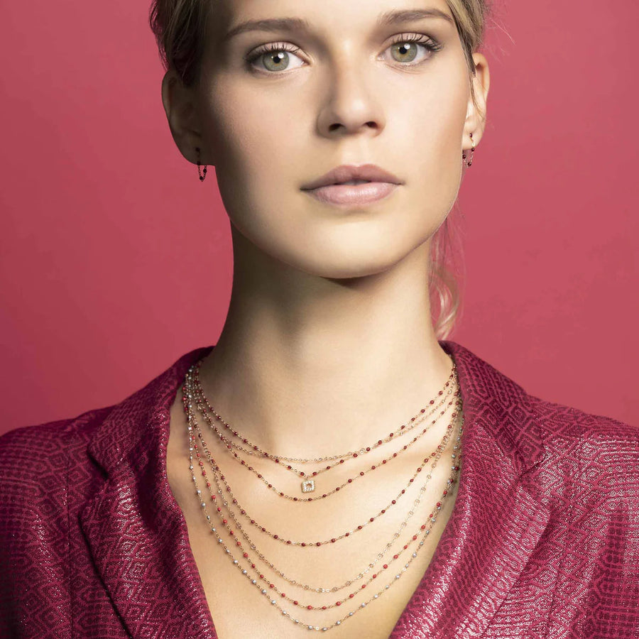 16.5" Classic Gigi Necklace - Cherry + Yellow Gold