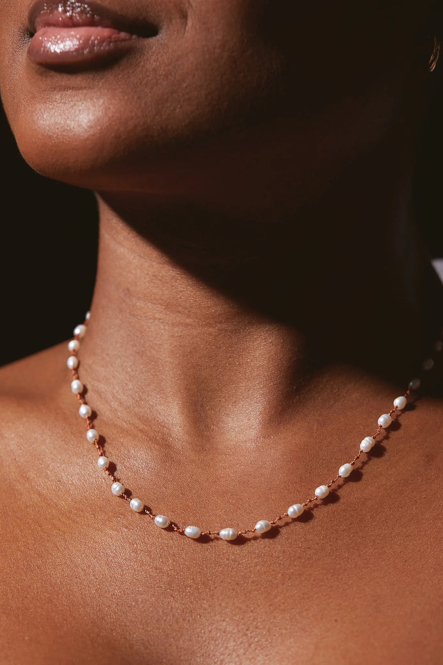 Bird Necklace - White Freshwater Pearl