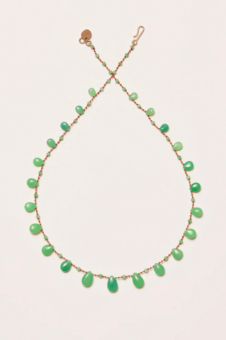 Evergreen Drops & Beads Necklace - Chrysoprase