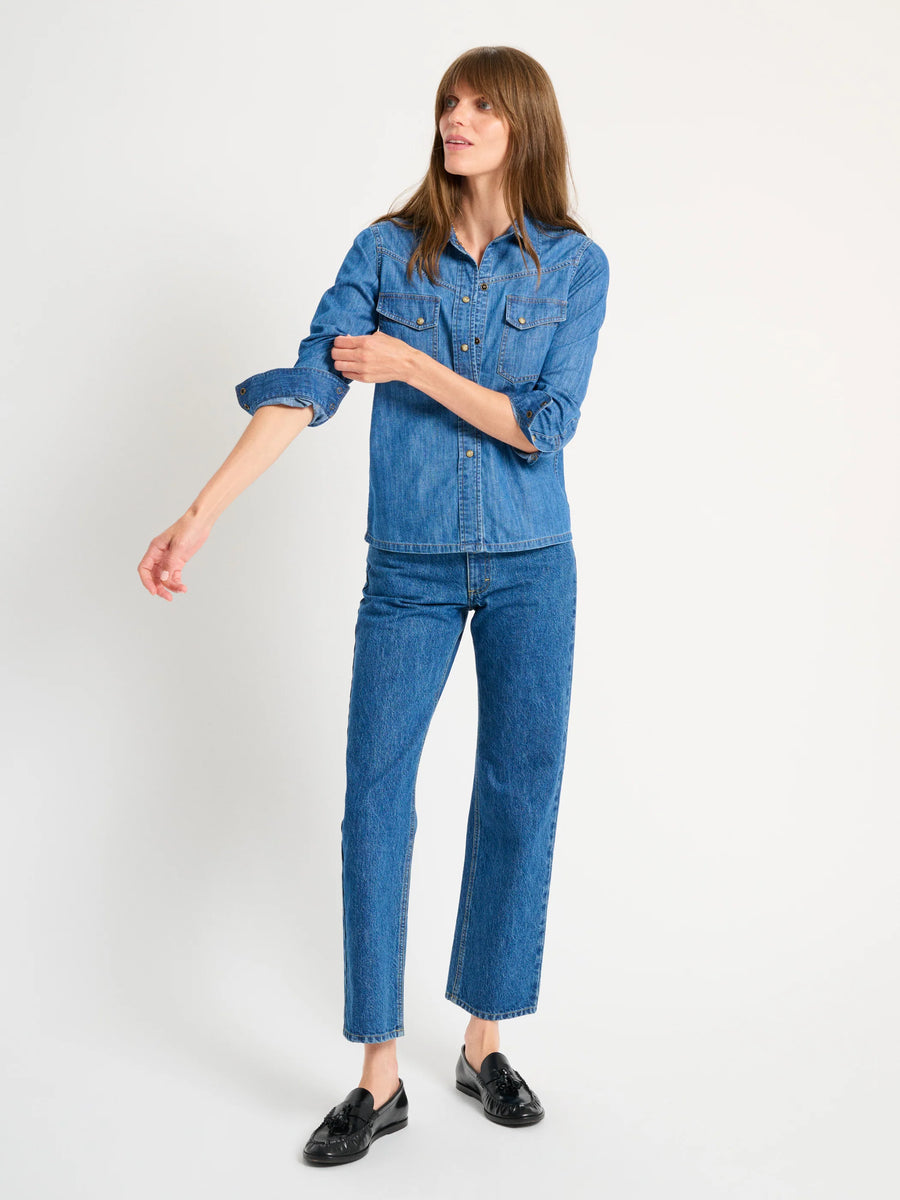 Dona Button Down - Denim - Aegean