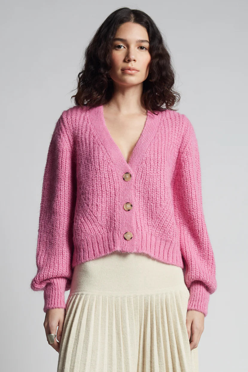 Sara Cardigan - Taffy Pink