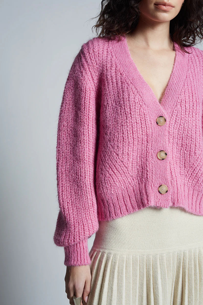 Sara Cardigan - Taffy Pink