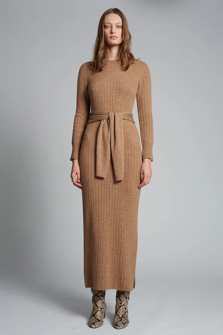 Helene Sweater Dress - Camel