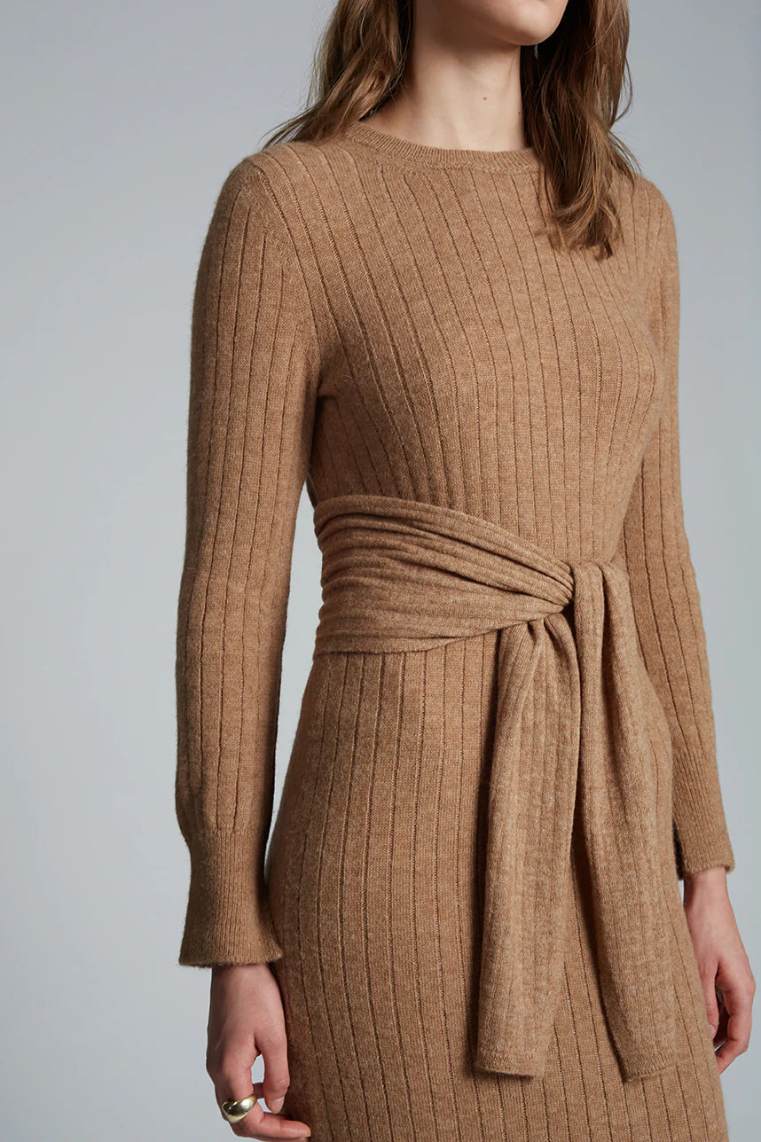 Helene Sweater Dress - Camel