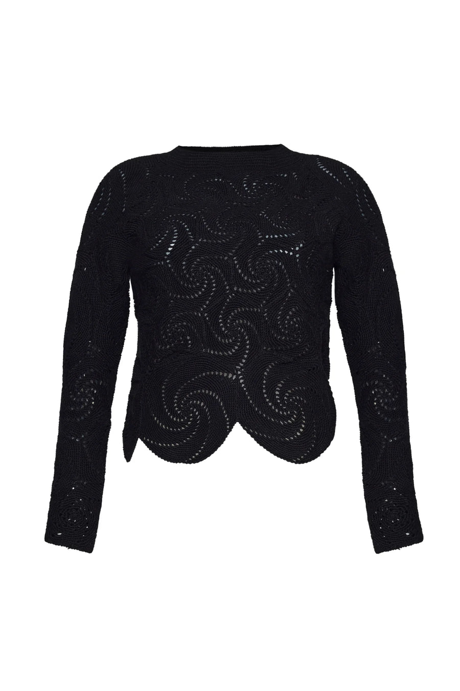 Dahlia Crochet Top - Black