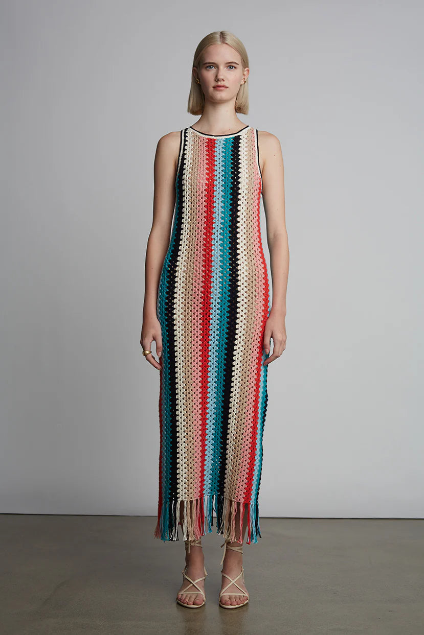 Natalie Crochet Dress - Multicolor