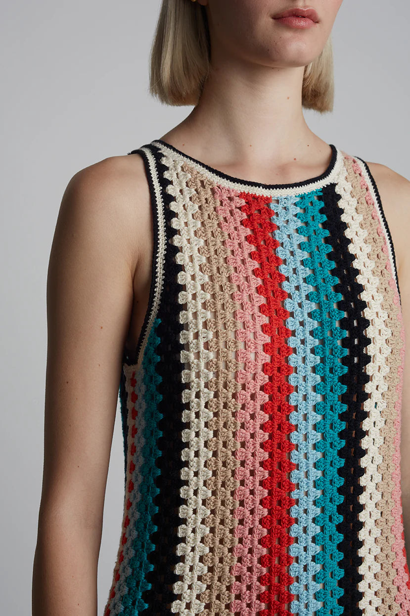 Natalie Crochet Dress - Multicolor