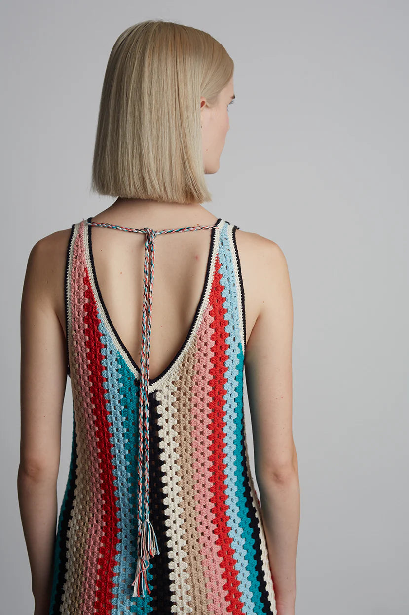 Natalie Crochet Dress - Multicolor