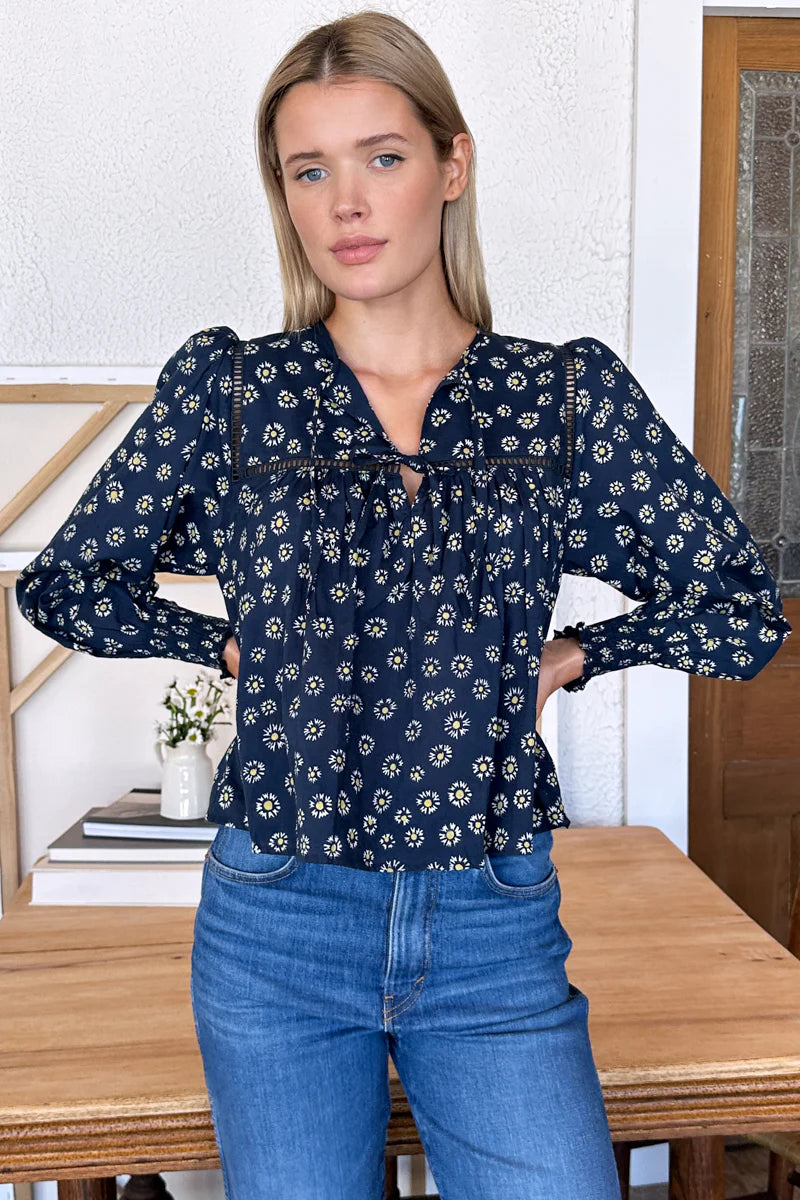 Isla Longsleeve Top 2 - Maritime Daisy Organic