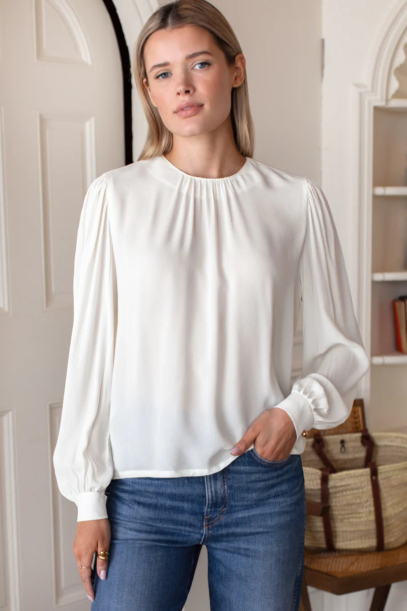 Gathered Neckline Top - Winetasting