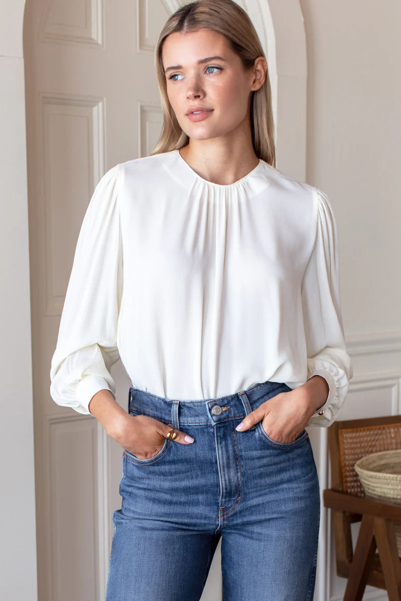 Gathered Neckline Top - Winetasting