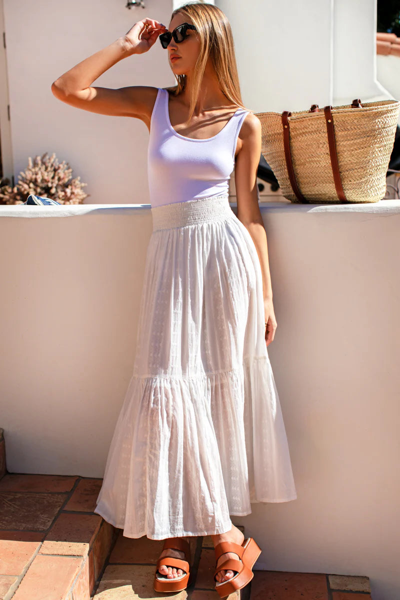 Solstice Skirt - Bright White