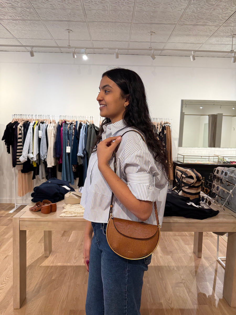 Kate Mini Crossbody - Tobacco Lizzard