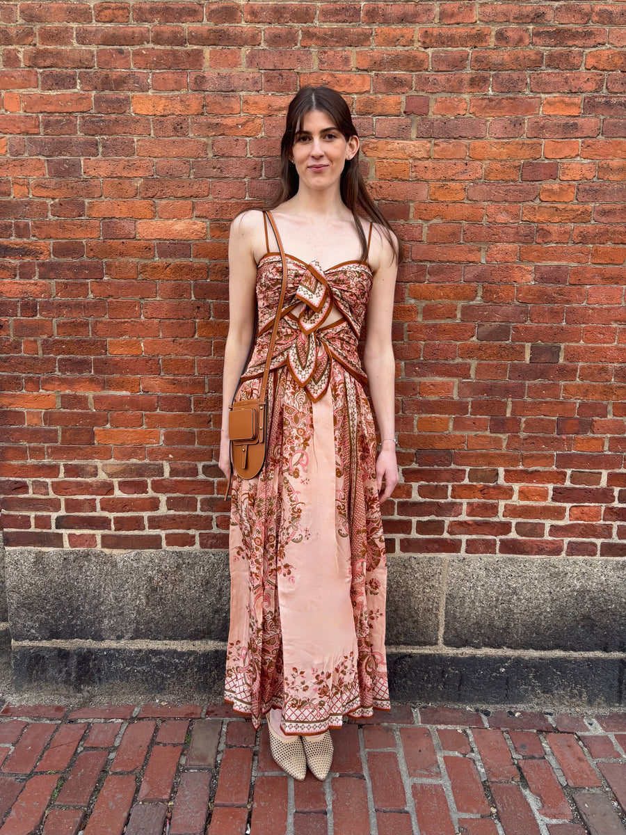 aster floral midi dress Aster Scarf Midi Dress