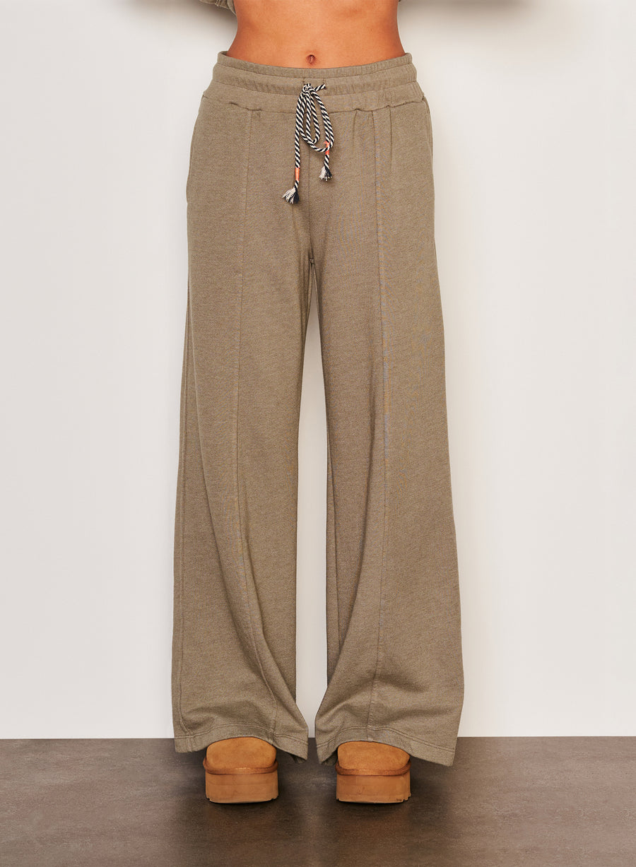 Seamed Wide Leg Pant - Fern