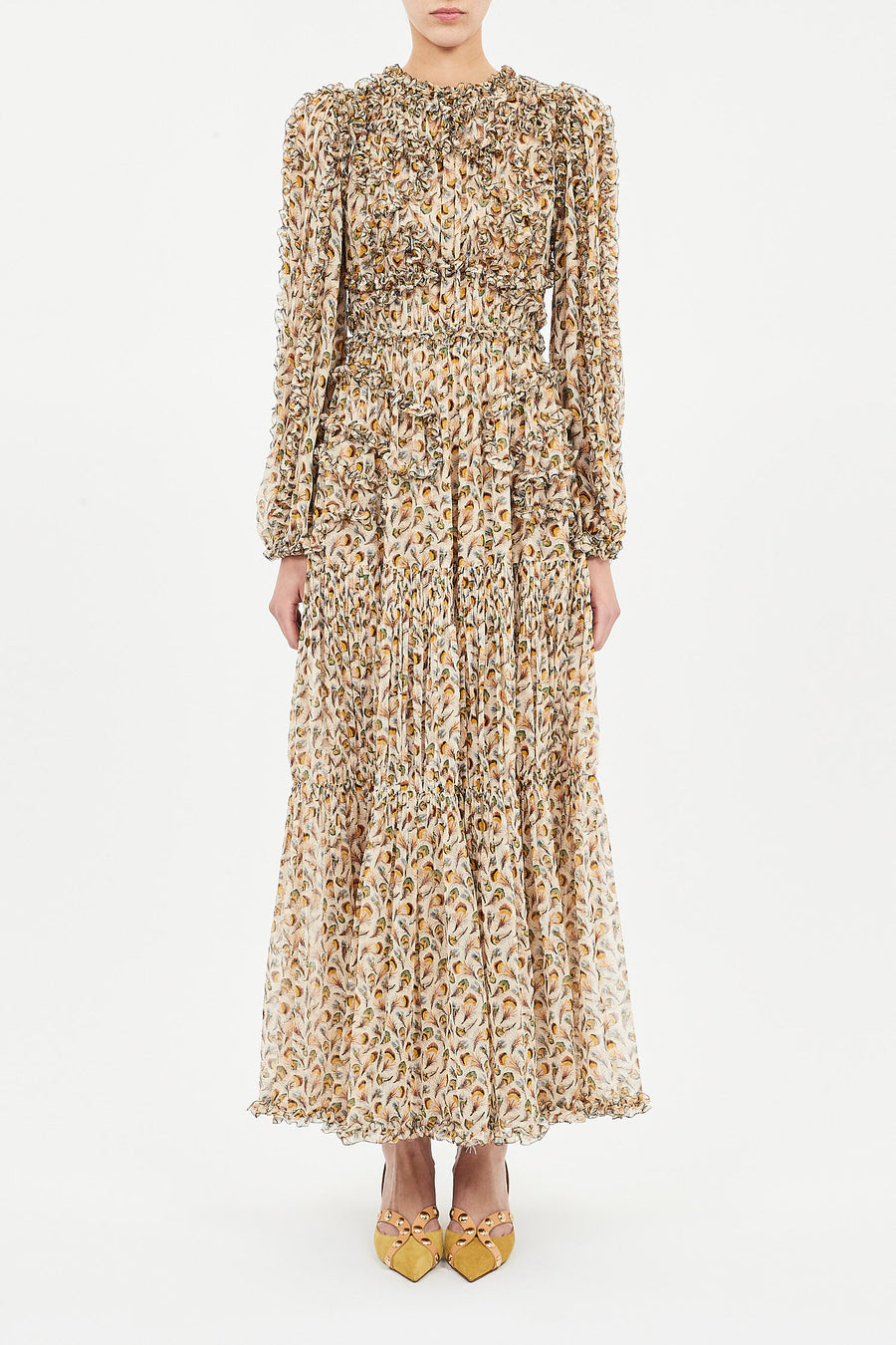 Iona Silk Long Dress - Swam