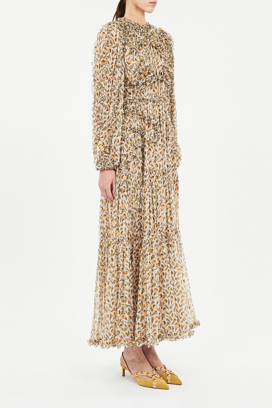 Iona Silk Long Dress - Swam