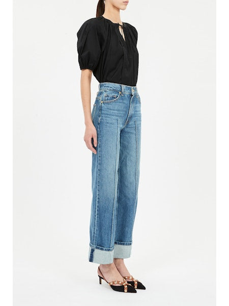 Lilo Short Sleeve Blouse - Noir