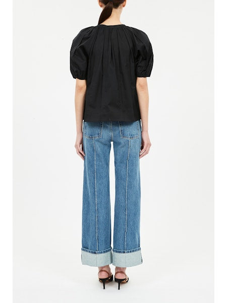 Lilo Short Sleeve Blouse - Noir