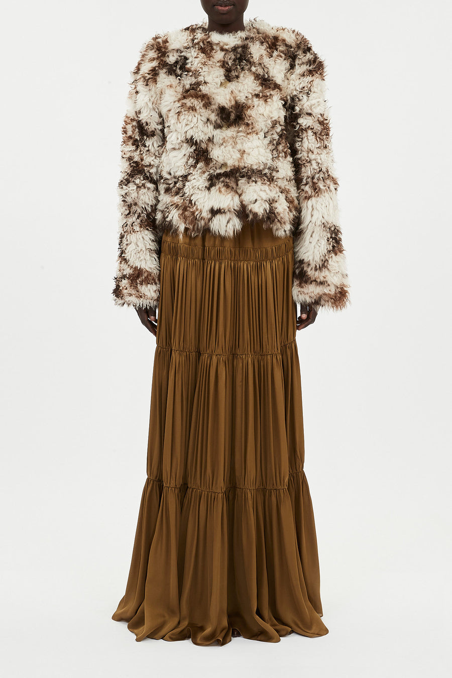 Irina Short Shearling Coat - Pietra
