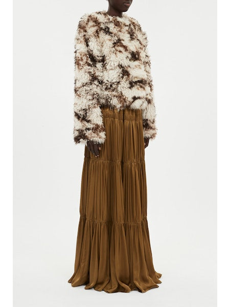 Irina Short Shearling Coat - Pietra