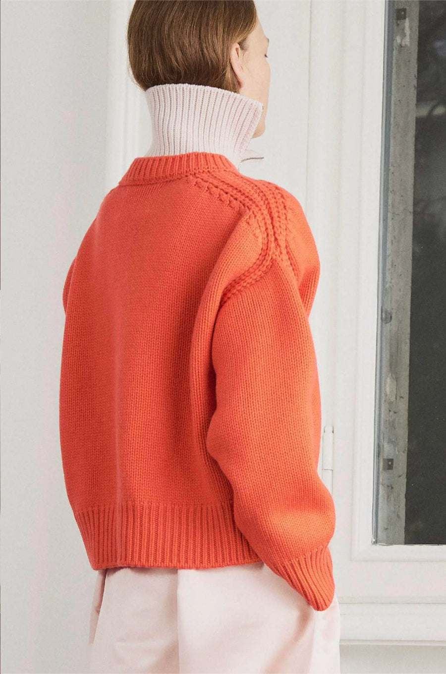 Knit Cashmere Collar - Nude