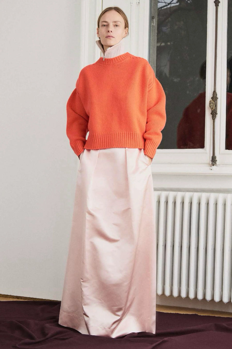 Knit Cashmere Collar - Nude