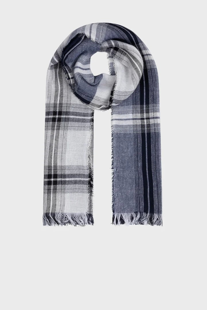 Fiji Hunter Scarf - Black White Navy