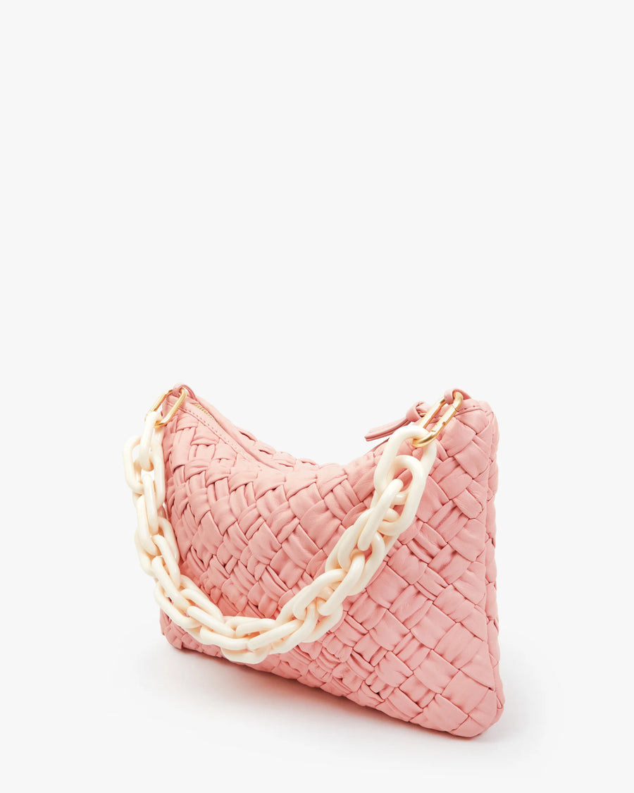 Flat Clutch w/ Tabs - Blush Puffy Woven