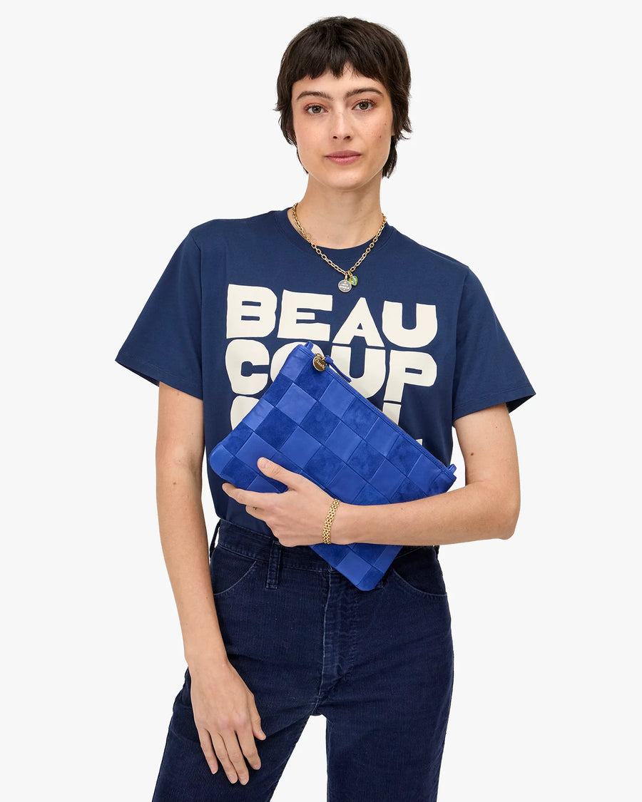 Flat Clutch with Tabs - Lagoon