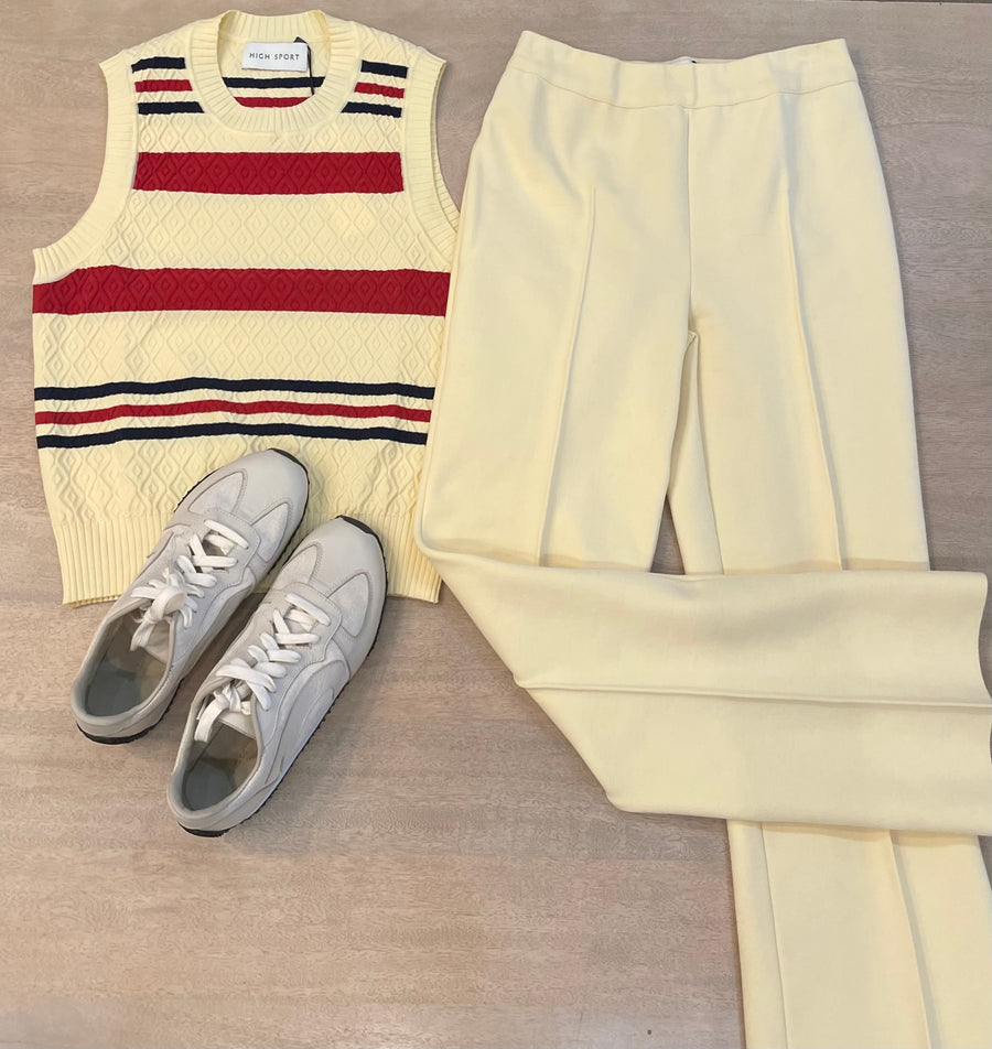 Annette Tank - Yellow Stripe (By Phone Order Only)