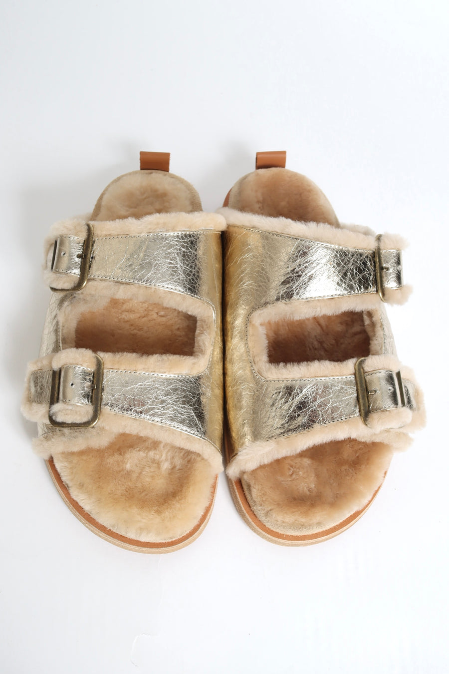 14224_My Shoes - Craquele' Laminated Leather Buckles - Platino