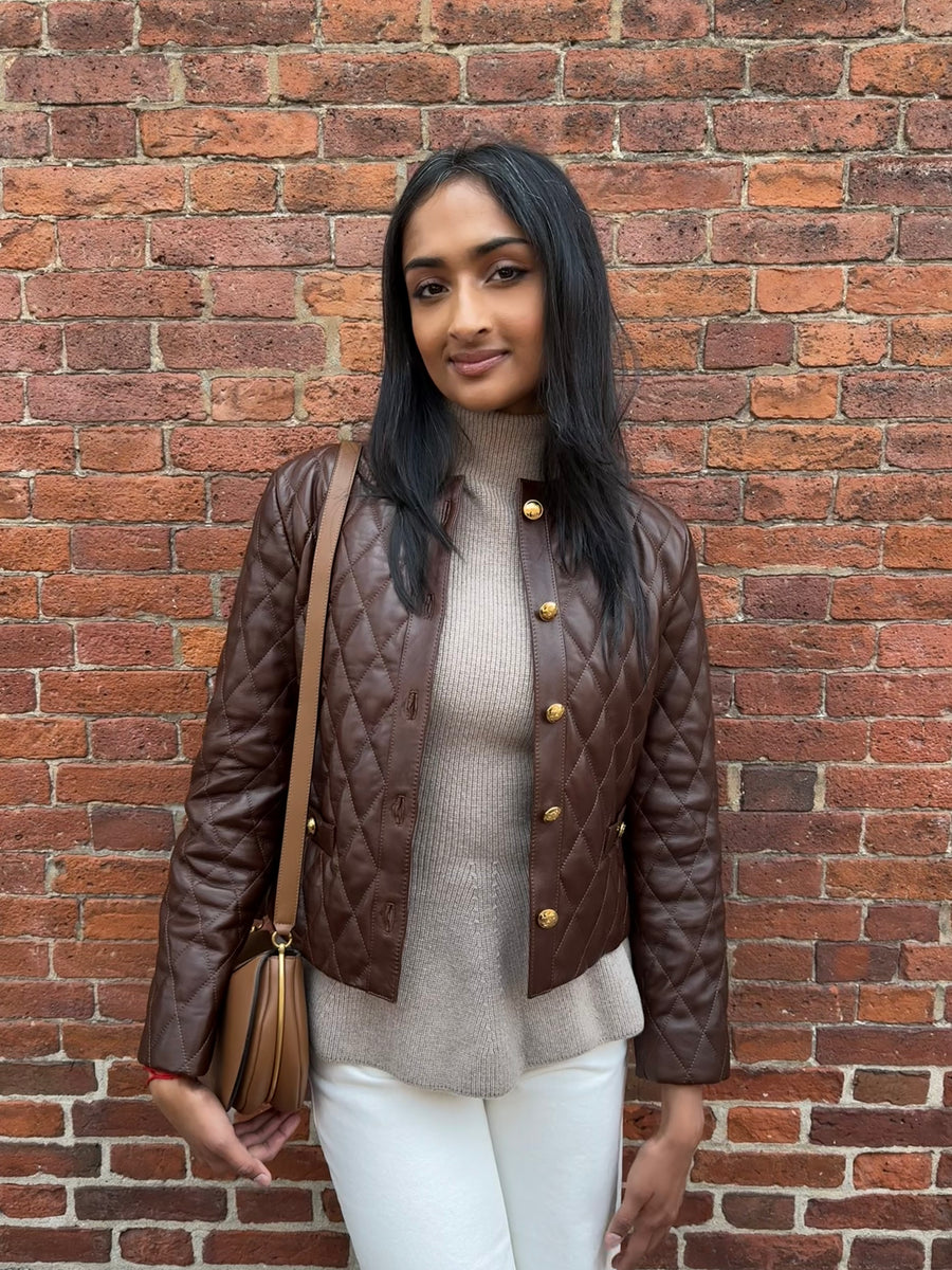 Amy Leather Jacket - Bordeaux
