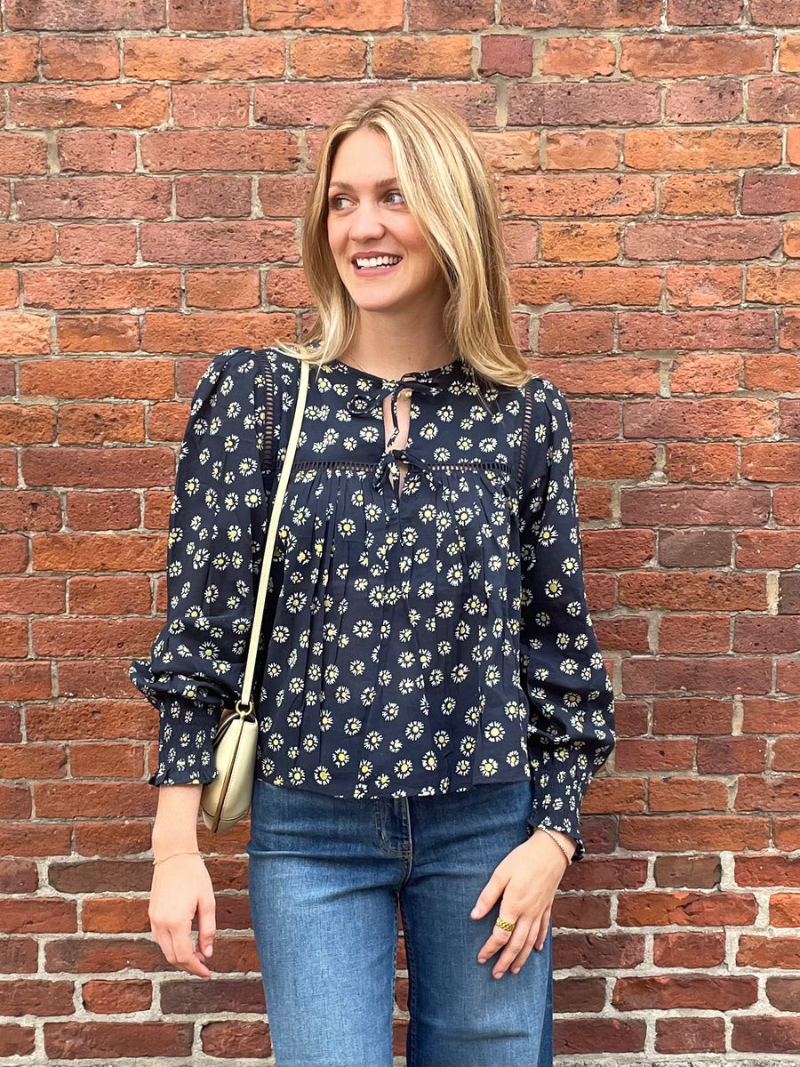 Isla Longsleeve Top 2 - Maritime Daisy Organic