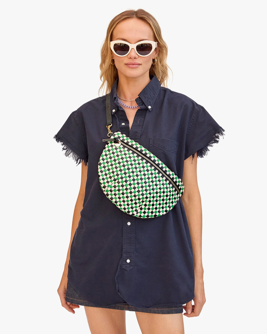 Grande Fanny - Green Apple Multi Woven Checker