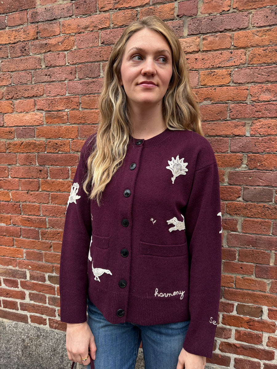 Mika Cardigan - Burgundy