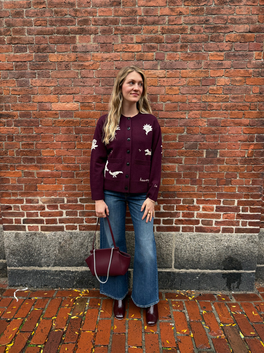 Mika Cardigan - Burgundy
