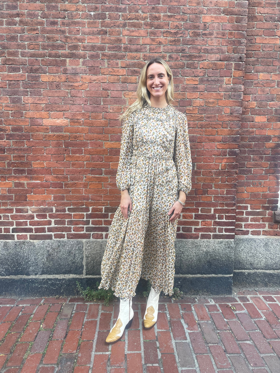 Iona Silk Long Dress - Swam