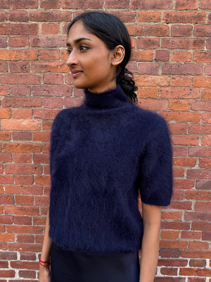 Madelene T-Shirt - Navy Brushed