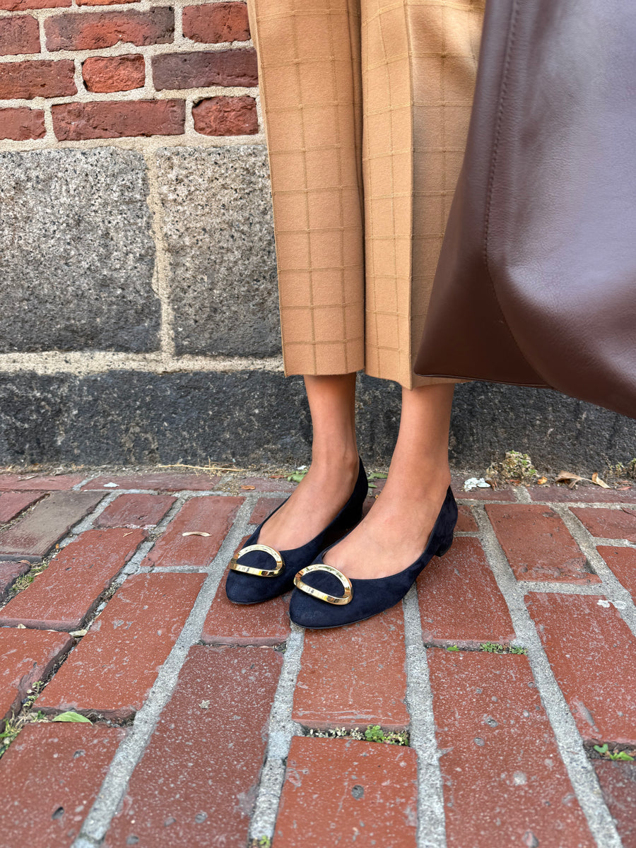 The Lady - Navy Suede