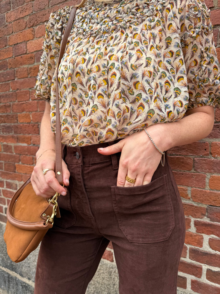 Isolda Silk Smocked Blouse - Swan