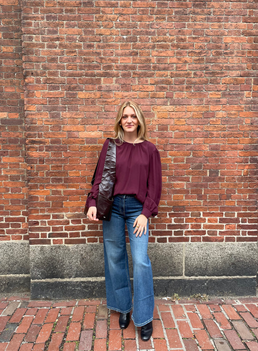 Gathered Neckline Top - Winetasting