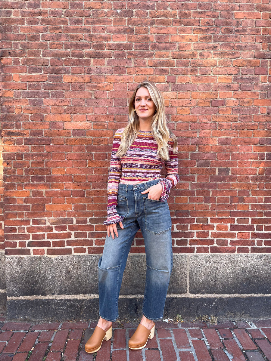 Maci Long Sleeve Knit Pullover - Prism