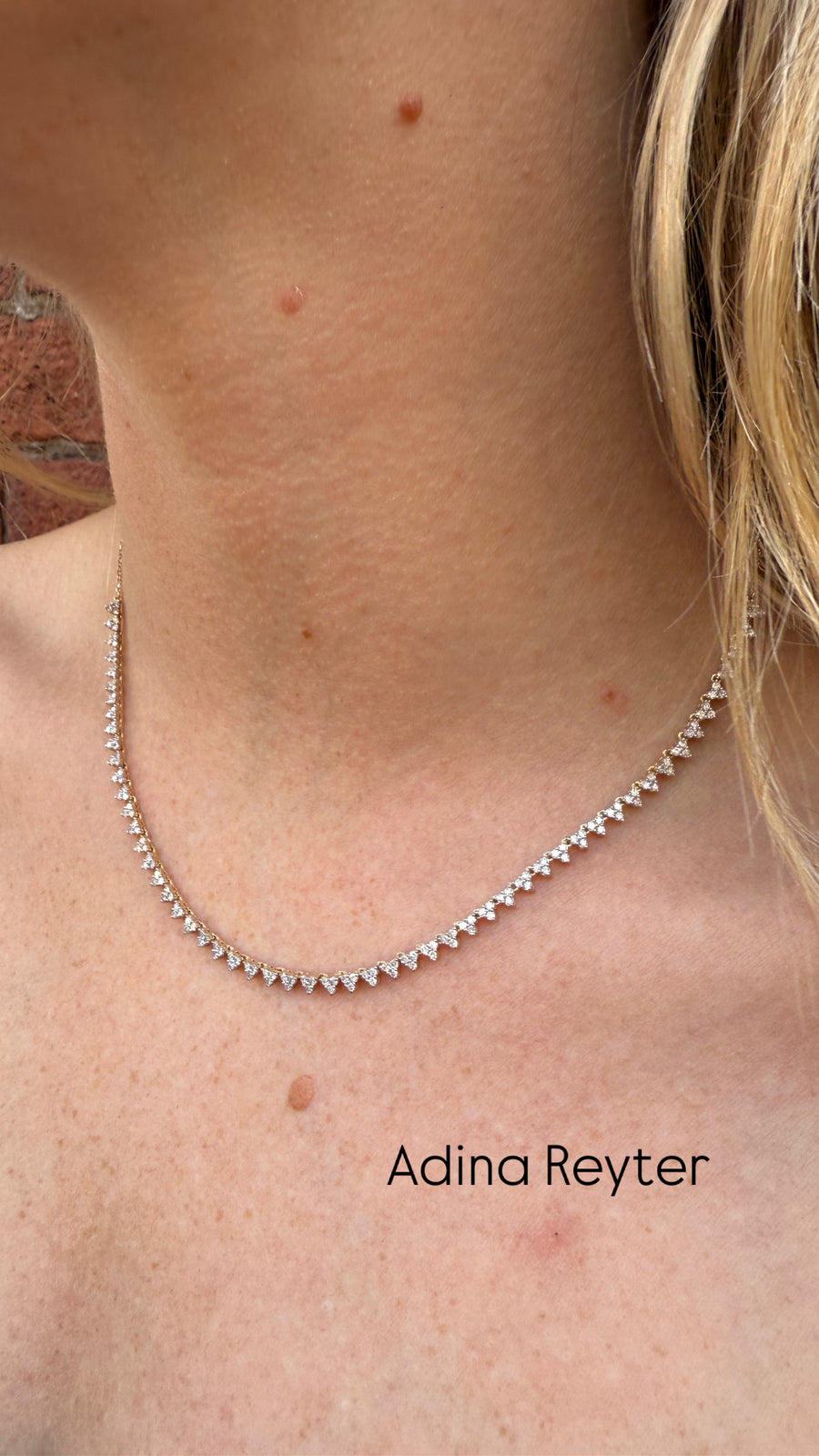 Diamond Cluster Half Riviera - 14K Yellow Gold