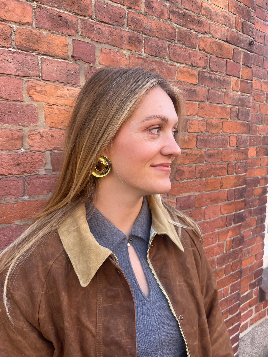 Floriane Waxed Cotton Jacket - Brown