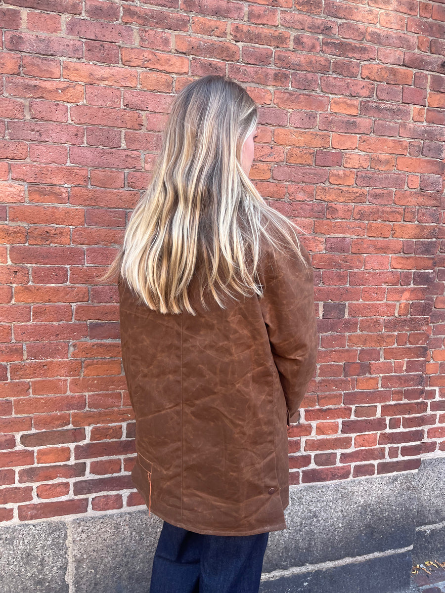 Floriane Waxed Cotton Jacket - Brown