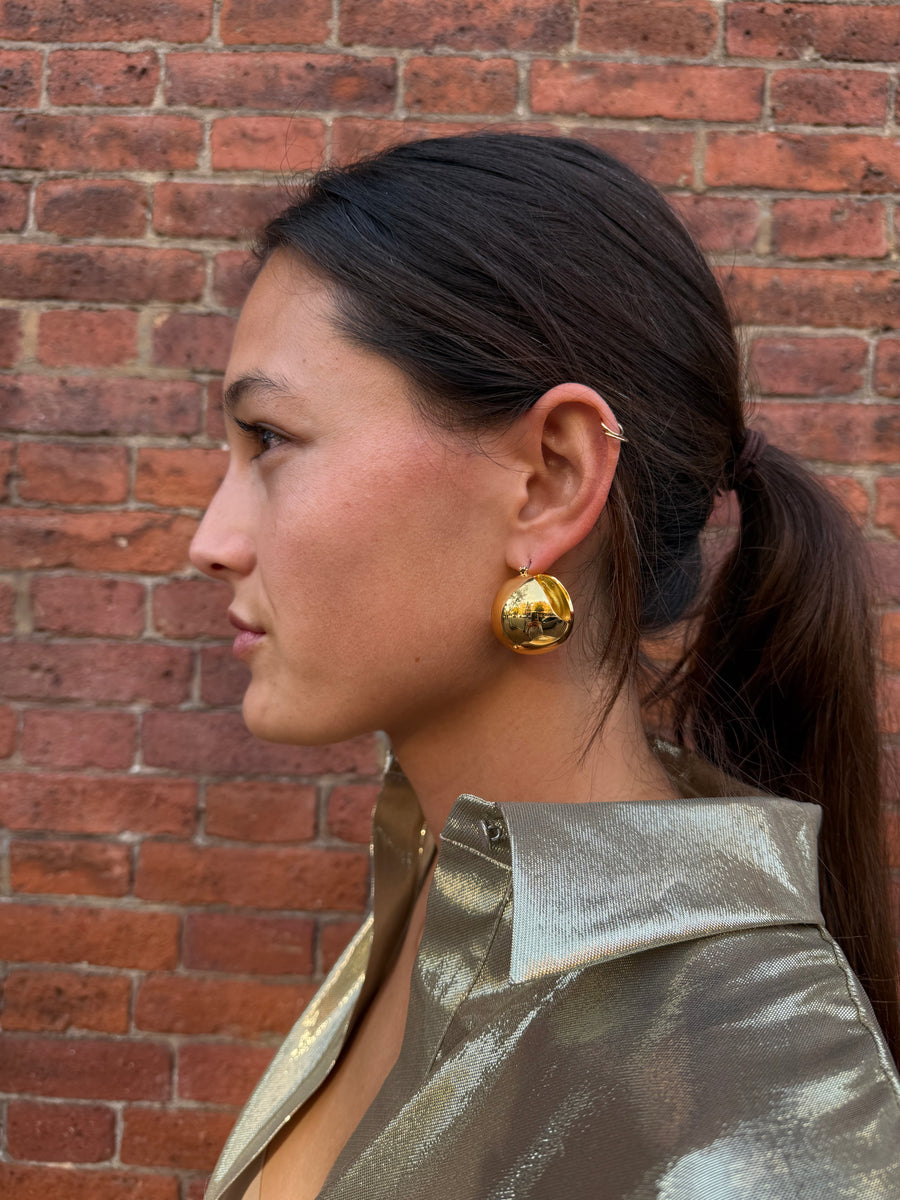Large Keel Hoop - Yellow Gold