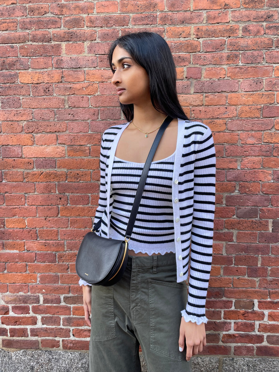 Aeris Cardigan - Noir Stripe