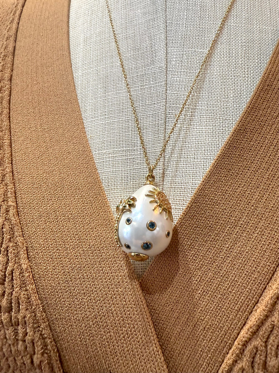 Pendentif Perle "Joie De Vivre" - Or Jaune