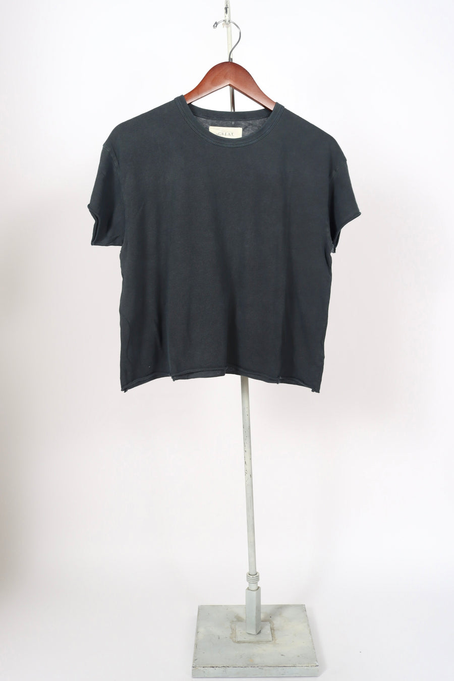 The Crop Tee - Washed Navy